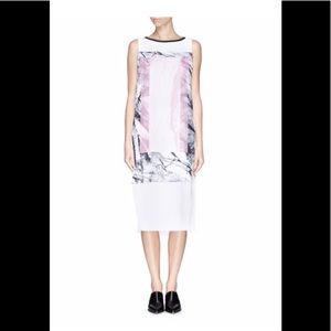 Helmut lang Marble Print Crepe Dress Sz 0